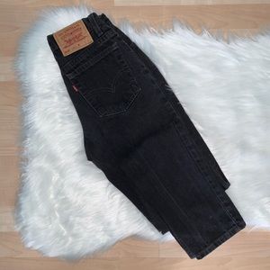 Levi’s | Vintage 512 Black Mom Jeans Long Size 24
